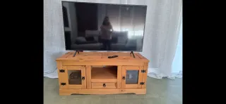 Mesa TV madera rústica