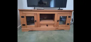 Mesa TV madera rústica