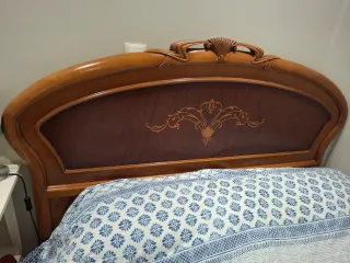 Cama madera raíz 135cm + somier