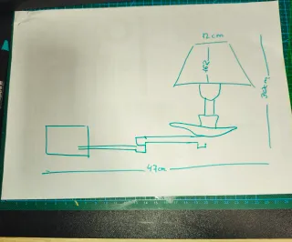 Lámpara de pared extensible vintage
