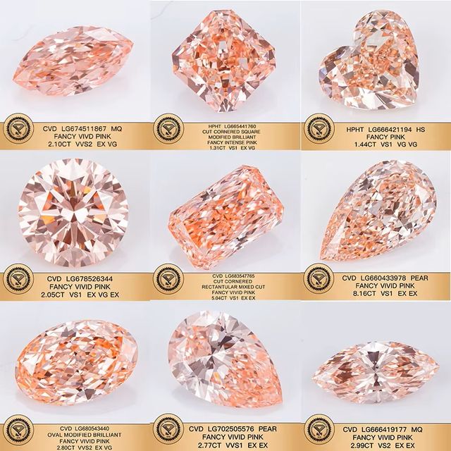 Diamantes Rosas Fancy - Varios Cortes y Quilates