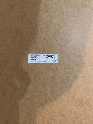 Mesa auxiliar Ikea Lack madera clara