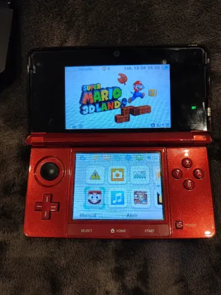 Nintendo 3DS Flame Red Completa