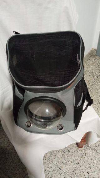 Mochila transportín gato, perro, pequeño burbuja
