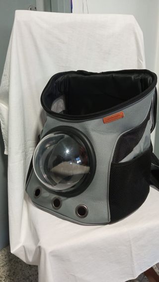 Mochila transportín gato, perro, pequeño burbuja
