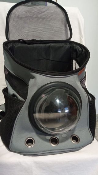 Mochila transportín gato, perro, pequeño burbuja