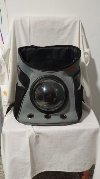 Mochila transportín gato, perro, pequeño burbuja