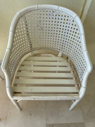 Sillas Chippendale de madera vintage.