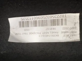 Bandeja maletero Toyota C-HR de 2022