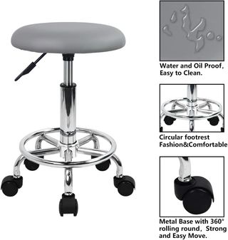Taburete giratorio regulable en altura