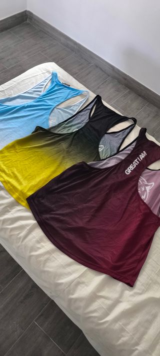 Lote 3 camisetas tirantes Great I am hombre 3XL