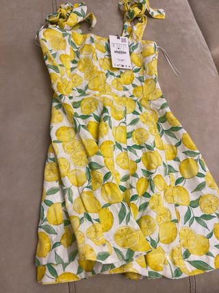 Vestido Zara Limones Talla S