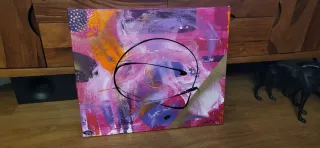 Cuadro abstracto acrílico sobre lienzo