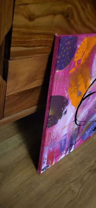 Cuadro abstracto acrílico sobre lienzo