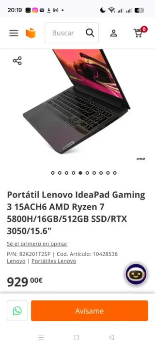 Lenovo IdeaPad 3 Gaming 15ACH6