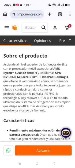 Lenovo IdeaPad 3 Gaming 15ACH6