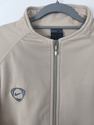 Vintage Nike Training Jacket Beige Cream - 90s/Y2K