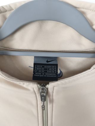 Vintage Nike Training Jacket Beige Cream - 90s/Y2K