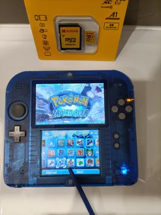 Nintendo 2DS edición especial 64gb juegos transp.