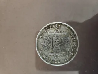 5 Pesetas Alfonso XIII 1884 Plata