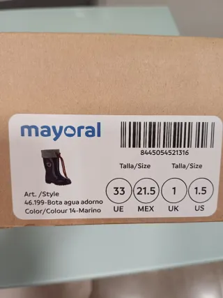 Botas de agua Mayoral niño. Talla 33