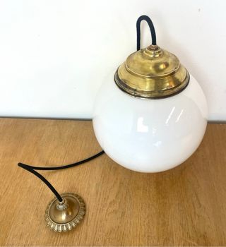 Lámpara de techo Modernista globo cristal opalina