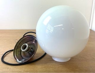 Lámpara de techo Modernista globo cristal opalina