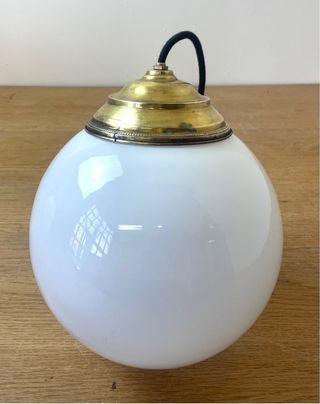 Lámpara de techo Modernista globo cristal opalina