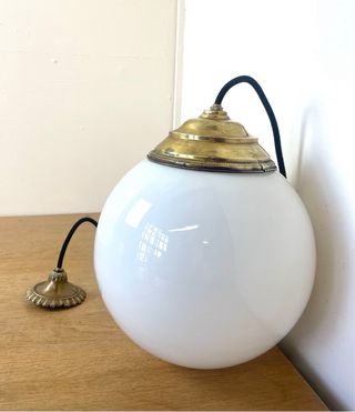 Lámpara de techo Modernista globo cristal opalina