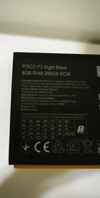 Poco F3 Night Black
