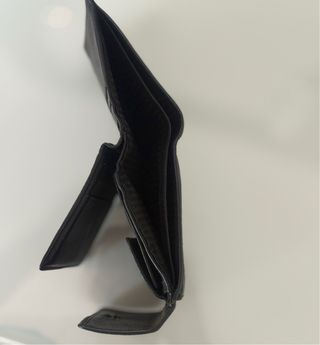 Monedero piel negro Moon