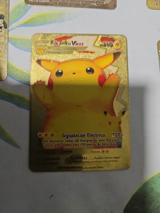 Cartas Pokémon Doradas (Set de 7)