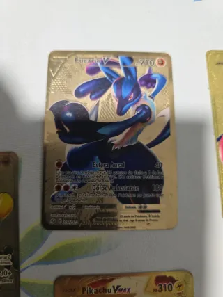 Cartas Pokémon Doradas (Set de 7)