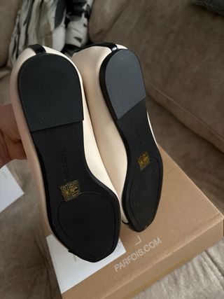 Bailarinas Parfois Beige y Negro Talla 37