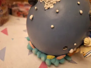 Hucha infantil de ballena y marineros + caja