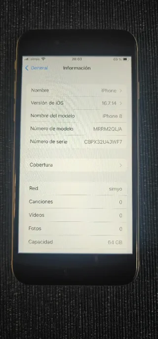 iPhone 8 64GB Argento