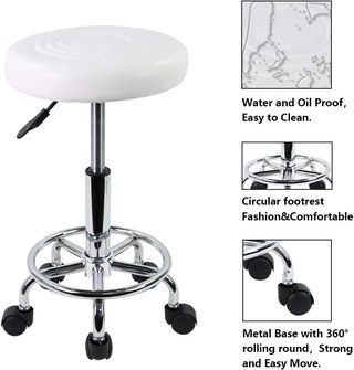 Taburete Giratorio Ruedas Regulable