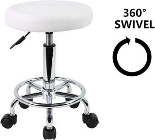 Taburete Giratorio Ruedas Regulable