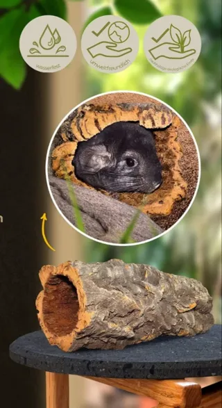 Cueva terrario acuarios corcho natural