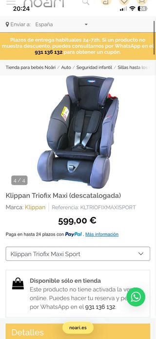 Silla coche Klippan Confort negra