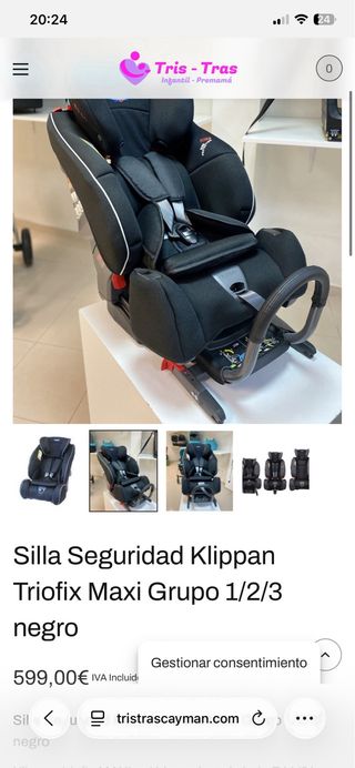 Silla coche Klippan Confort negra