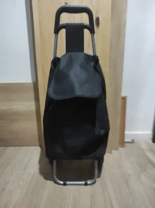 Mini carro de la compra plegable negro