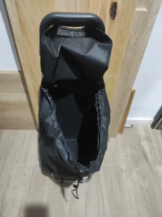 Mini carro de la compra plegable negro