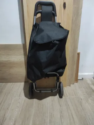 Mini carro de la compra plegable negro