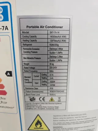 Aire acondicionado portátil