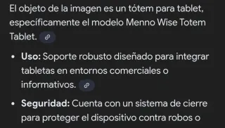 Tótem para tablet blanco