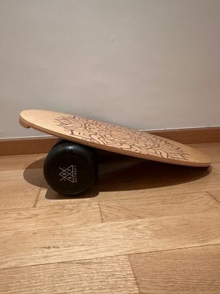 Tabla de equilibrio madera + rodillo
