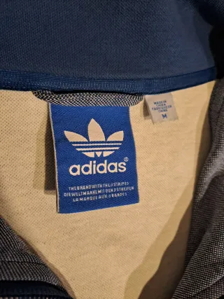 Sudadera Adidas Hombre Azul y Gris