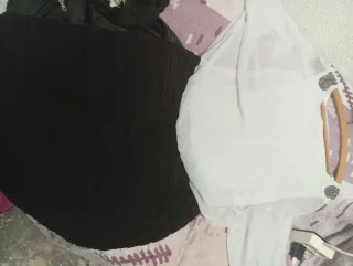 Vestido fiesta blanco y negro talla 52