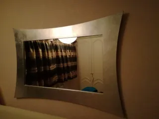 Specchio da parete foglia d'argento